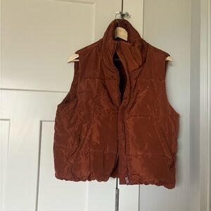 Rust Orange Puffer Vest